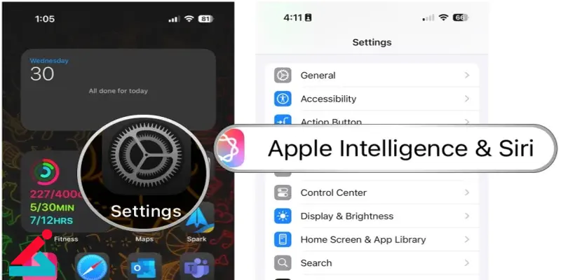 فعال کردن هوش مصنوعی آیفون 