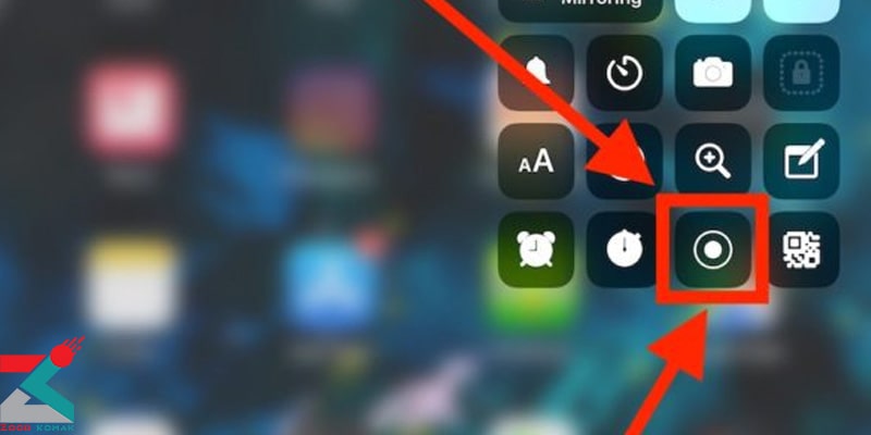 مراحل فیلم گرفتن از صفحه گوشی آیفون